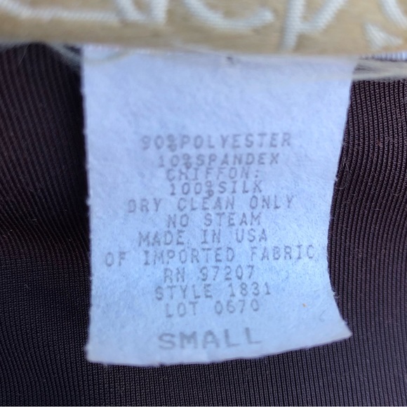 Vintage Cachet Y2K Whimsigoth Ethereal Dark Brown Velvet Silk Ruffle Zip Up Top - Picture 17 of 17